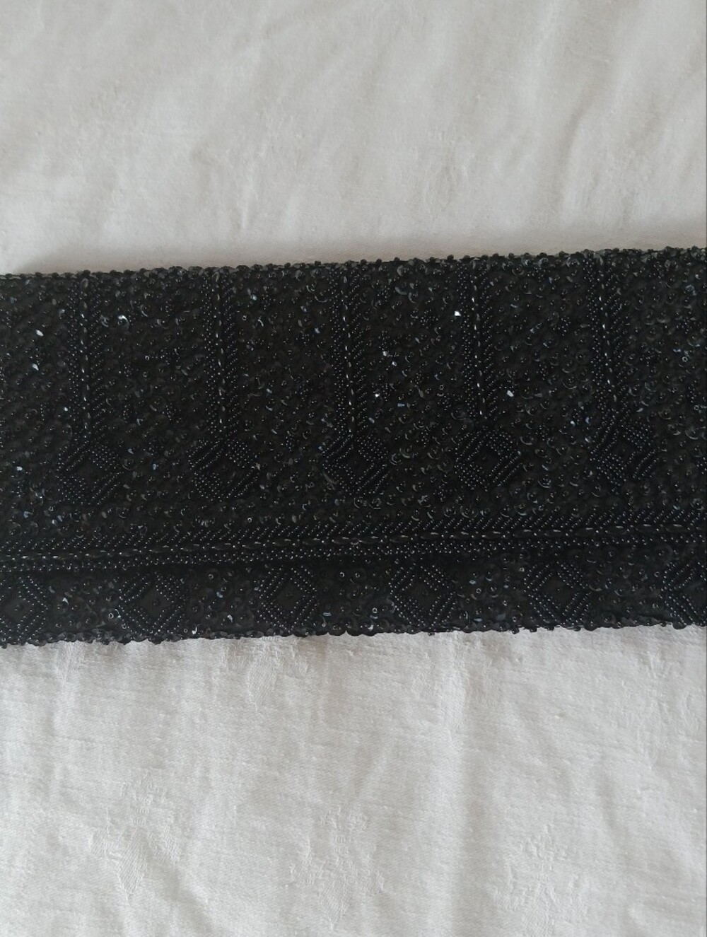 Elegant Black Beaded Clutch Wallet